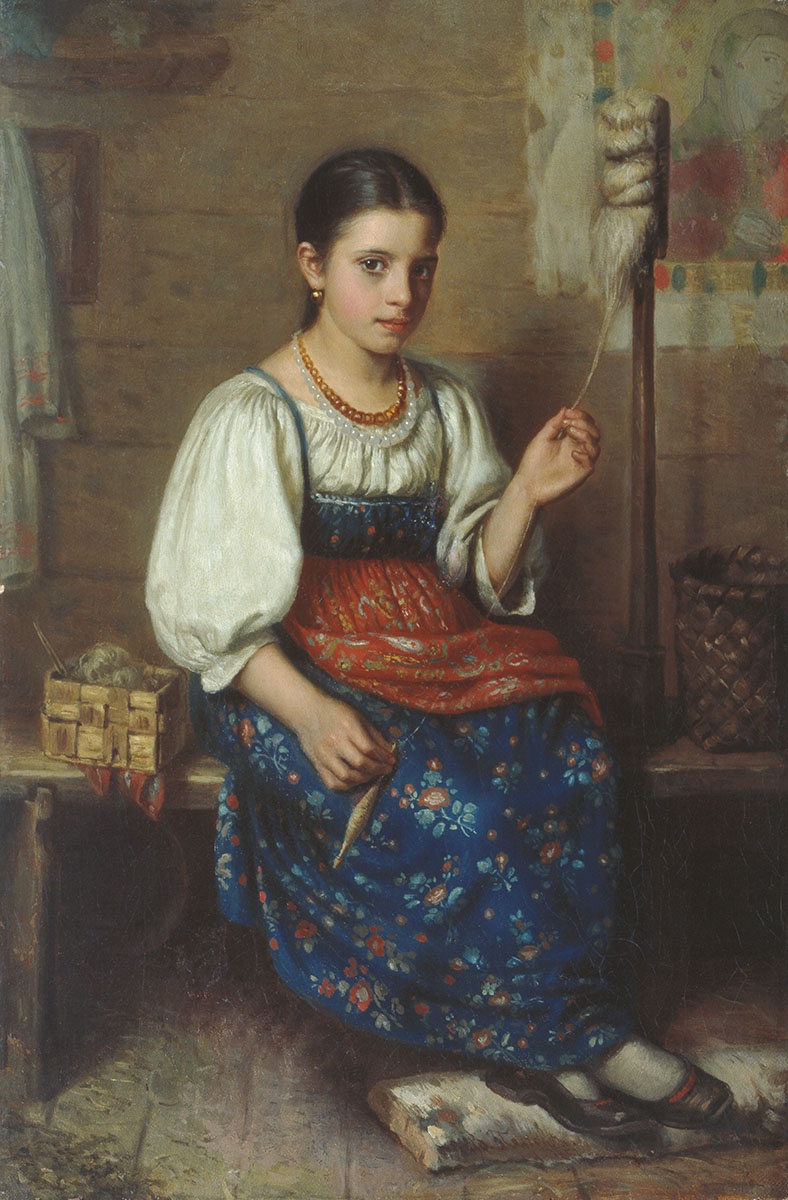 Дубовской Николай Никанорович , Пряха, 1870-е