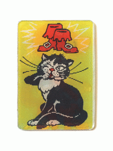 Календарь карманный с таблицей умножения, Мультфильм «Кот в сапогах», Укрспортпромкомбинат, 1980-е, тираж 500 000.