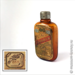 Флакон с порошком «FERRATIN», препарат железа, изобретен в 1893 г. Фармацевтическая компания «С. Ф. Берингер и сын» (C. F. Boehringer & Soehne, Mannheim-Waldhof), Мангейм, Германия, 1893-1930 гг.