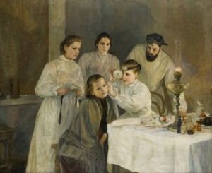 Эмилия Шанкс. Медицинский осмотр в русской больнице. 1880