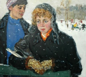Виктор Куделькин, «На катке», 1961